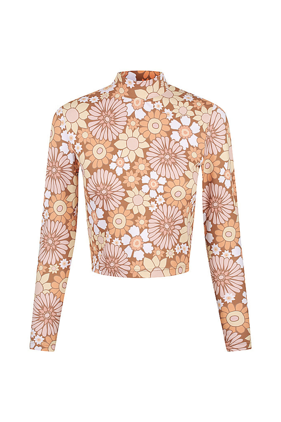 Flower Power Vintage Long Sleeve Surf Top - Kavala