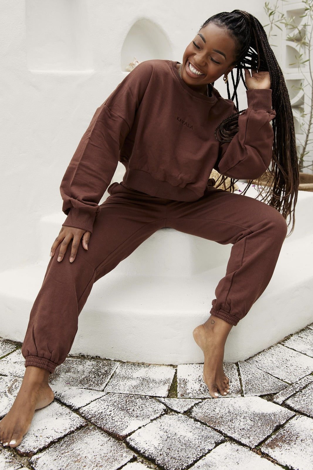 Barefoot Woman In Sweatpants CALIDA Lounge Relax Sweatpants With Cuffs