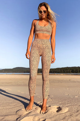 Everyday Yoga Radiant Cheetah Strappy Back Support Tank at